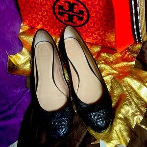 Authentic Tory Burch Size 11 Black Flat.